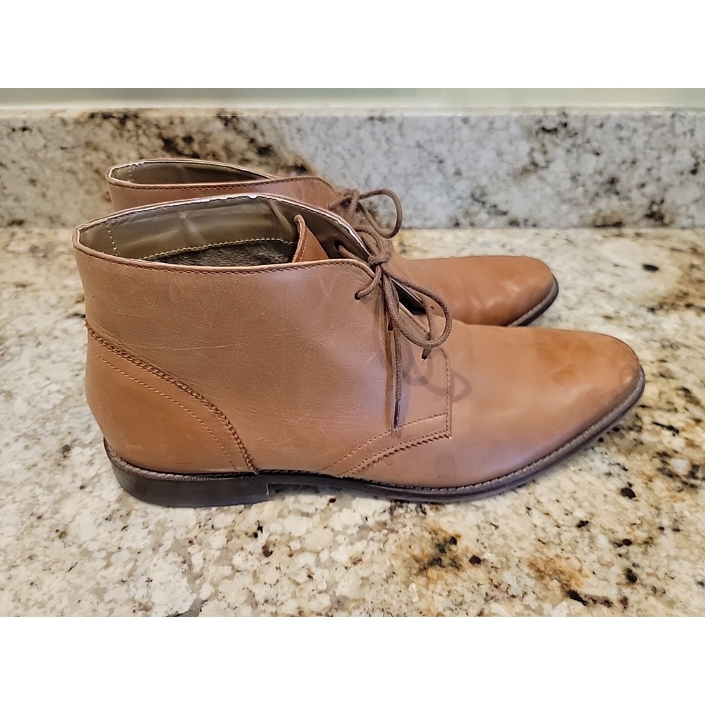 Florsheim Montinaro Brown Leather Plain Toe Chukka Boots 11739-257 Men Sz 12D - Picture 6 of 11